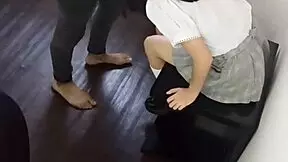 Hermosa estudiante dances seductively before intense homemade latina action