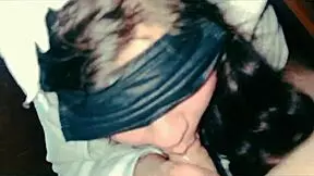 A sexy latina demonstrates deep throat technique.