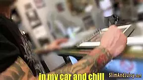 booty shaking tatted teen 18+ gets pussy pounded