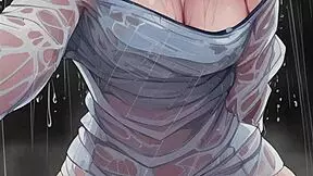 uhh, sexy hentai teens lickin' my ears in rain, so hot