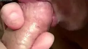 Girlfriend gives long handjob with cumshots