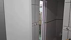 Teen 18+ asks to use bathroom while she's in the bath