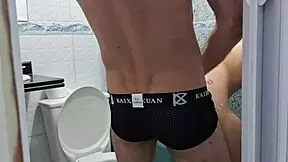 Teen 18+ asks to use bathroom while she's in the bath