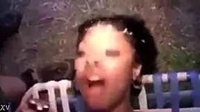 This cumshot frenzy with a young chick in an orgy, sucking and fucking everywhere