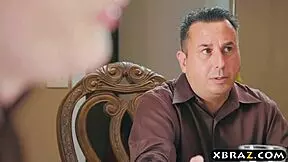 Horny Teen 18+ Starts Fucking In The Kitchen After Dinner.