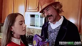 willy wonka hosts sia wood and charles dera in wild sex factory antics. things got steamy fast