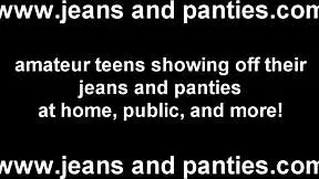 i have a tight new jean miniskirt to model for you