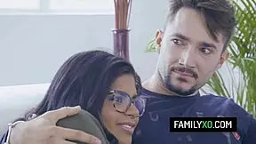 Lucky dude bangs busty Latina Sheyla and stepsister Kayla! 🔥