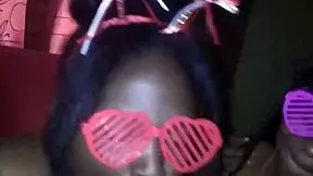 Valentine's Day surprise for ebony BBW