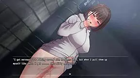 Cute girl with big tits walks naked at night and masturbates at people's doors! Night stroll part 1