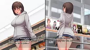 Cute girl with big tits walks naked at night and masturbates at people's doors! Night stroll part 1