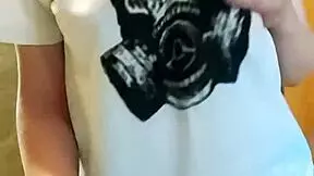 girl in leggings spanking and fingering while husband at work 😏