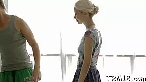 I am watching this teen in a hardcore blowjob scene