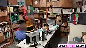 teen 18+ regrets burglary, punished with monster cock in shop