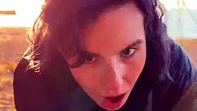 Intense Beach Blowjob With Cute Teen Outdoors