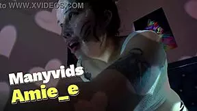 a rough deepthroat session with sloppy dildo