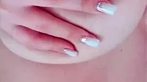 Cute Student Playing With Big Breasts On Bed - Wow!