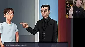 Pretending to be her boyfriend in Summertime Saga uncensored leads to unexpected hentai fun.