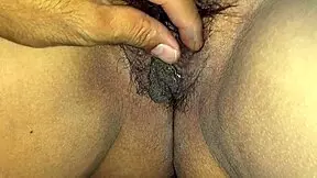 Teen fingering her natural tits and ass in homemade milf play