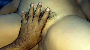 Teen fingering her natural tits and ass in homemade milf play