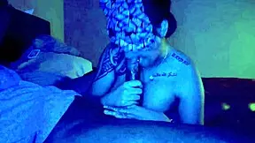 Filipina Asian Gives Sloppy Blowjob to Big Black Cock