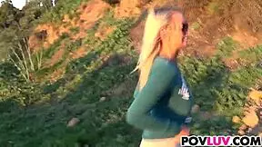 hiking teen 18+ emily austin gets drilled hard