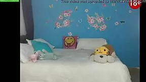 Horny teen 18+ stripping on webcam again! 😍