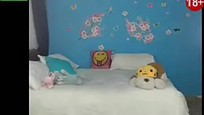 Horny teen 18+ stripping on webcam again! 😍