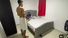 my best friend's boyfriend begs for massage and cums in my mouth