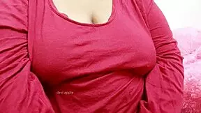 Sexy girlfriend reveals her boobs to friend.