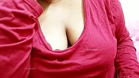 Sexy girlfriend reveals her boobs to friend.