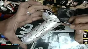 Finishing Little Grey Alien with Dildo Art in Hardcore Session