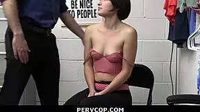 Teen endures hard punishment from security guard in garage