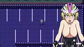 Loira Flashes Tits In Dark