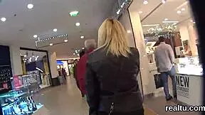 Charming Czech girl feels seduced in the shopping centre, getting banged in POV with clothes ripped.