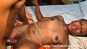 Ghetto Ebony Hoe Rides Big Cock Wildly In Doggystyle Action.