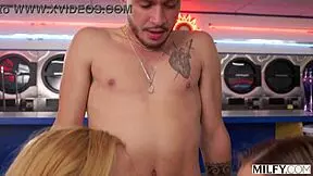 Milfy teacher Sarah guides young couple in fucking with expert riding and cum tips