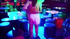 My cuckold husband films me jerking off a stranger in the bar