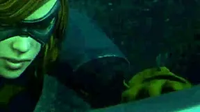 barbara gordon fap compilation with shaved pussy and doggystyle action