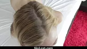 Stepsis let her big stepbrother feel her inside in missionary, but they got caught. Horny petite teen with small tits