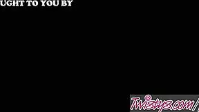 Karolina Frost slowly undresses to impress in this Twistys scene, showcasing her petite body and beauty.