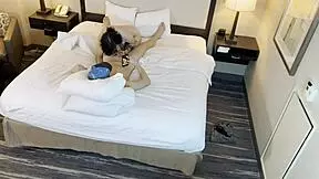 An amateur sexually attractive lady with a slim body and tattoo on her skin is professional in giving blow jobs