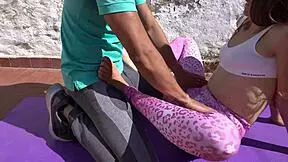 Follow The Curvy Brunette Teen 18+ In Yoga Class For A Monster Cock Deepthroat?