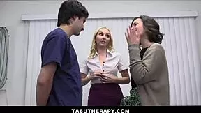 Blonde Milf Therapist's Family Sex Therapy!