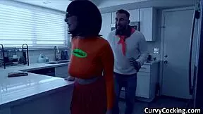 Velma in costume gives sloppy oral
