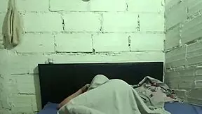 Petite latina stepsister rides penis alone at home.