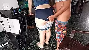 I'm obsessed with this cute 18-year-old's tight ass during our gamer sleepover!