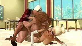 Old Meat Challenges Young 20 YO Student in Wild Action