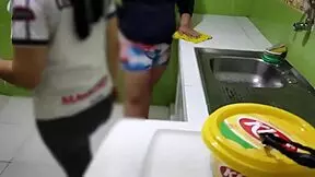 Wife's Cuckold Feels Betrayed Cleaning House While Neighbor and I Share Passionate Sex