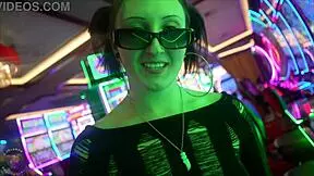 Raven Vice gets seduced by an old man at the casino. He fucks her hard.